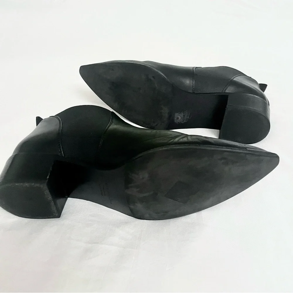 Acne Studios Size 40 Jenny Black Pointed Toe Low Ankle Chelsea Bootie/Boots - Picture 10 of 12